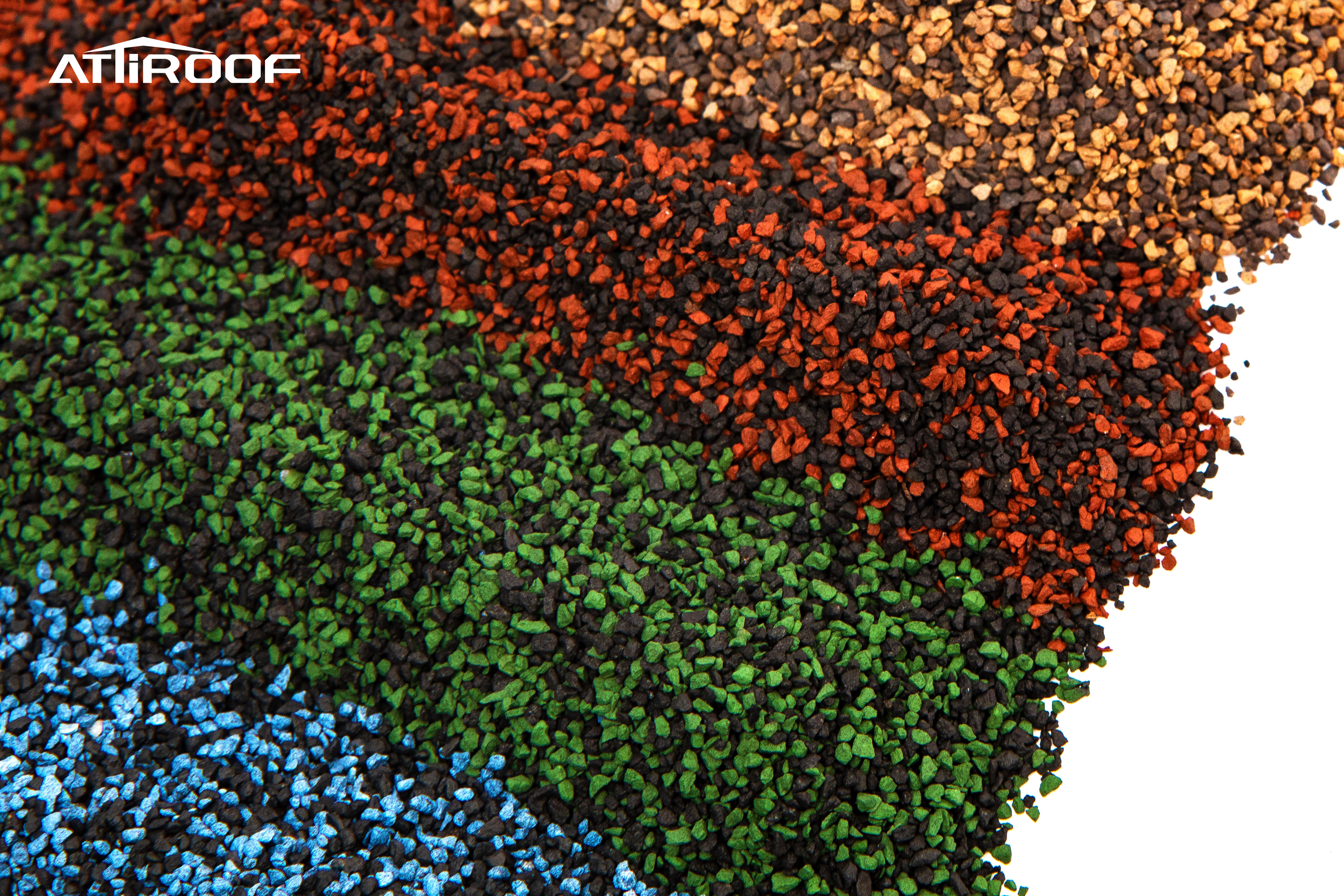 A range of vibrant colored sands, encompassing red, blue, yellow, and green, are used.