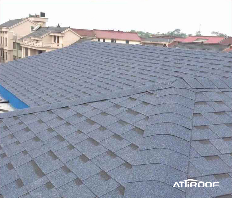 Residential roof covered with Asphalt Shingles.