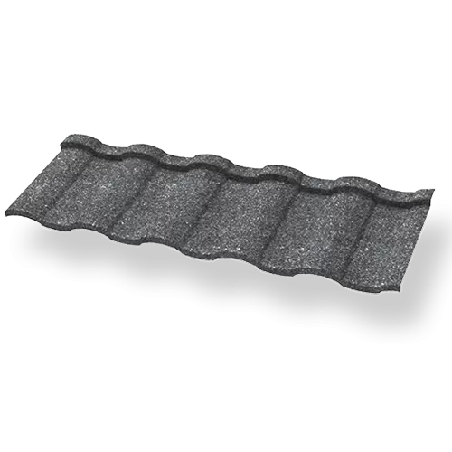 Black & White Roman Stone Coated Metal Roof Tiles