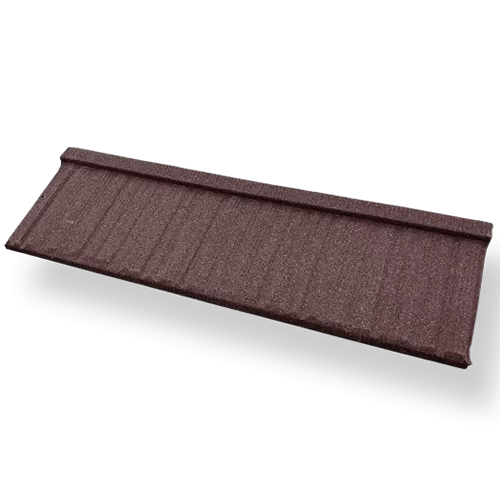 Brown Wood Stone Coated Metal Roof Tiles