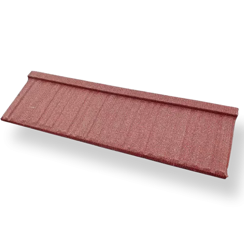 Red Wood Stone Coated Metal Roof Tiles