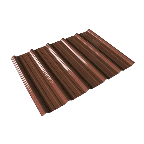 Brown Trapezoid PVC Roof Sheet