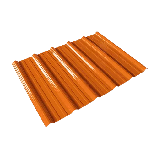 Orange Trapezoid PVC Roof Sheet