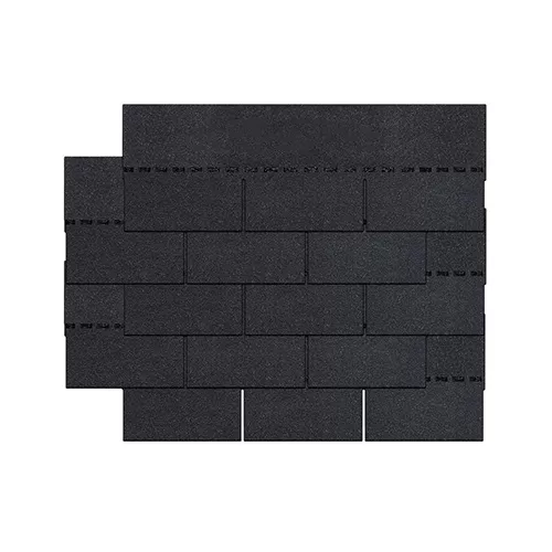 Black 3-tab asphalt shingles