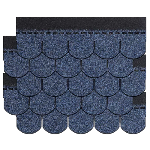 Blueing Fish-Scale Asphalt Shingles